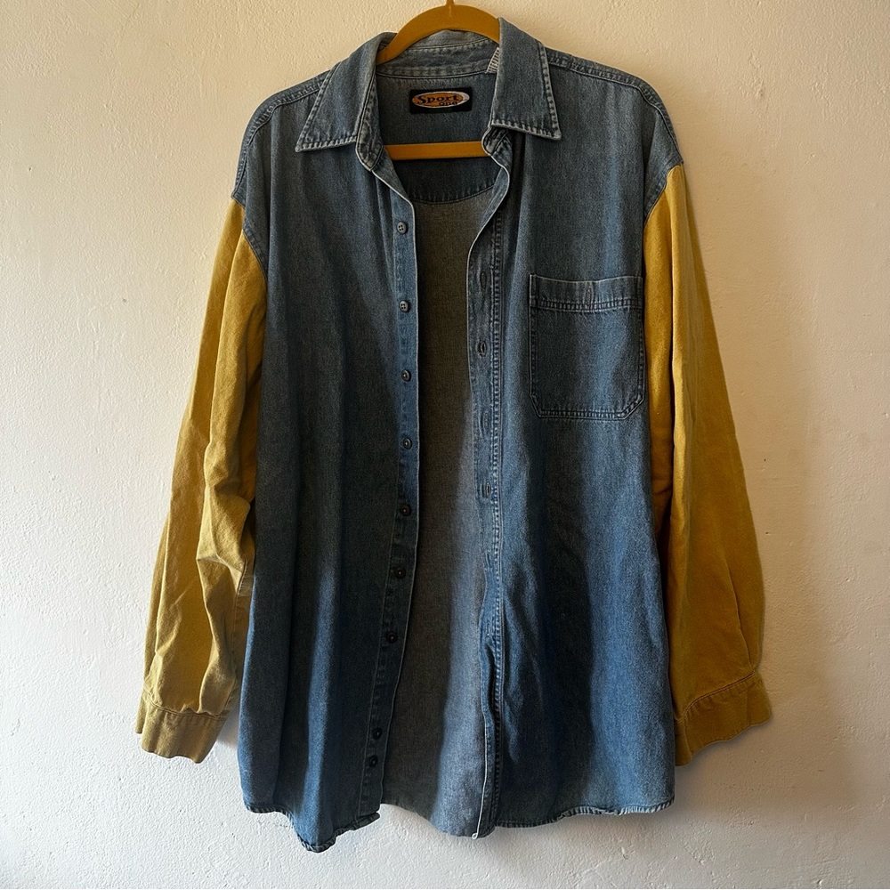 Denim jacket with deer imagery